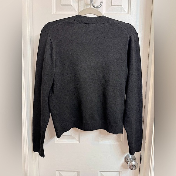 A New Day Women’s (Cashmere Like) Black V-Neck Button Up Cardigan Sweater NEW - Picture 2 of 9